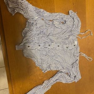 Stripped off the shoulder shirt